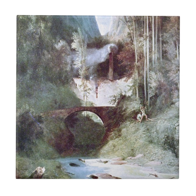 Forest Canyon (by Carl Blechen) Tile (Front)