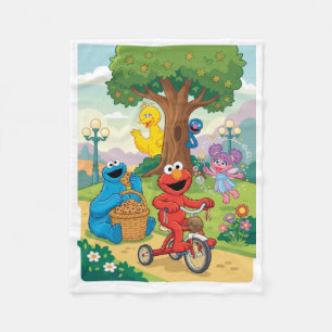 Forest Cartoon Friends Playful Adventure Fleece Bl Blanket