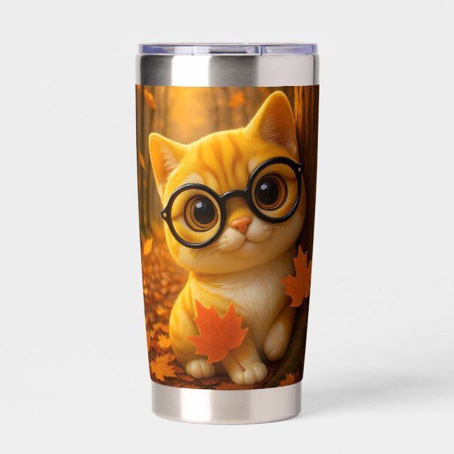 Forest Cat Artwork Insulated Tumbler (Front)