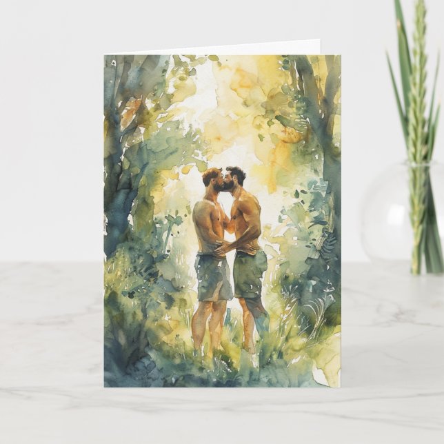 Forest Clearing Embrace Card (Front)