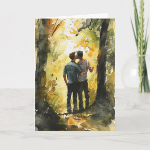 Forest Clearing Watercolor Embrace Card