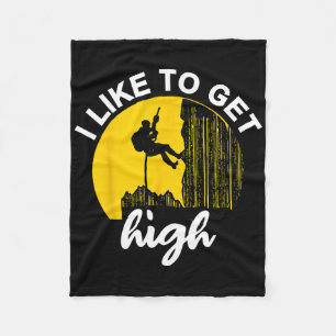 Forest Climber Bouldering Climb Outdoor Rock Climb Fleece Blanket