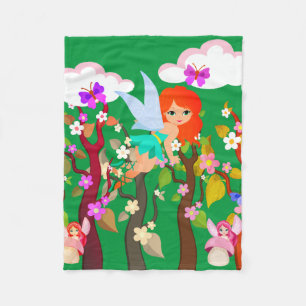 forest creatures fleece blanket