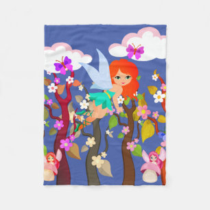 forest creatures fleece blanket