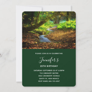 Forest Creek Beautiful Nature Landscape Birthday Invitation
