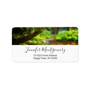 Forest Creek Beautiful Nature Landscape Label