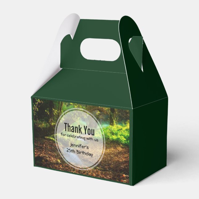 Forest Creek Beautiful Nature Landscape Photo Favor Box (Front Side)
