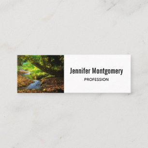 Forest Creek Beautiful Nature Landscape Photo Mini Business Card