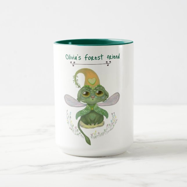 forest cute animal  customized kid's mug (Center)