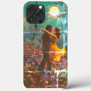 Forest Dance Couple iPhone Case with Monogram 'M'