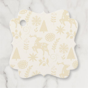 Forest Deer Folk Art Gift Favour Tags