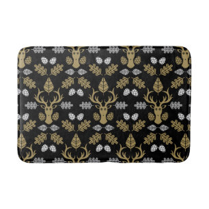 Forest Deer Nature Print Bath Mat