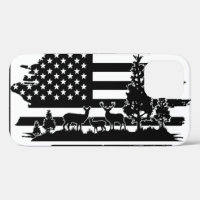 *~* Forest Deer Pines Modern American Flag AP27