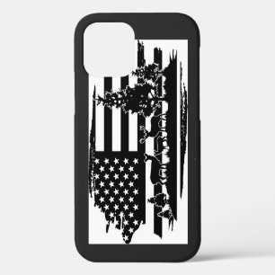 *~* Forest Deer Pines Modern American Flag AP27 iPhone 12 Pro Case