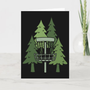 Forest Disc Golf Sket Funny Disc Golfing Scene  Card