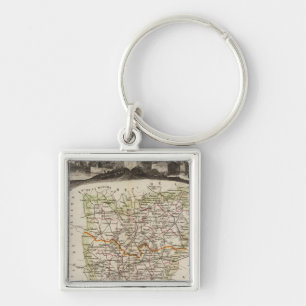 Forest, district boundaries keychain