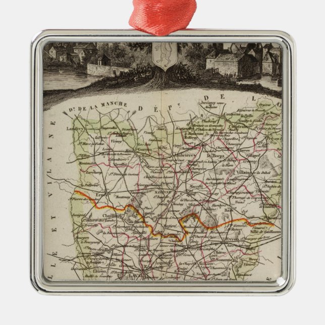 Forest, district boundaries metal ornament (Front)