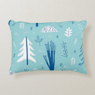 Forest Doodles: Creative Seamless Pattern Accent Pillow
