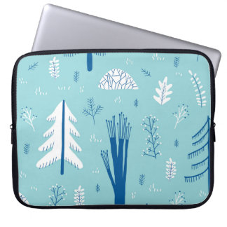 Forest Doodles: Creative Seamless Pattern Laptop Sleeve