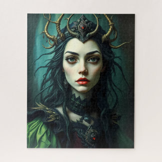 Forest Dryad Queen Mystical Nature Elf Jigsaw Puzzle