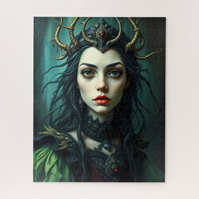 Forest Dryad Queen Mystical Nature Elf Jigsaw Puzzle (Vertical)
