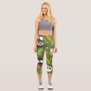 Forest dwellers: Scandinavian children's pattern. Capri Leggings