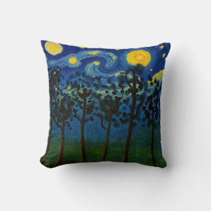 Forest Echoes of Infinity – A Forest Landscape Throw Pillow