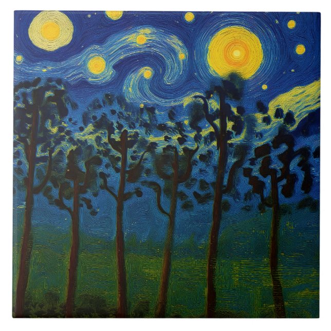 Forest Echoes of Infinity – A Forest Landscape Tile (Front)