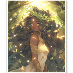 Forest Elf African American Black Fantasy Art