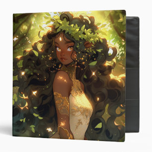 Forest Elf African American Black Fantasy Art Binder