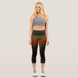 Forest Ember Glow Capri Leggings