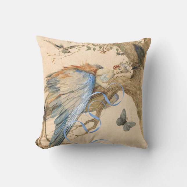 Forest Fairy Throw Pillow (Front)