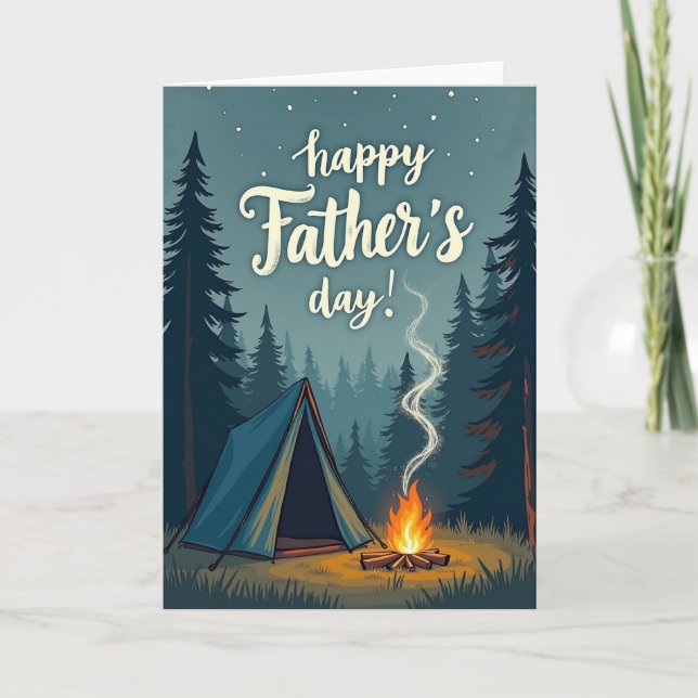 Forest Fathers Day Fire Card (Front)