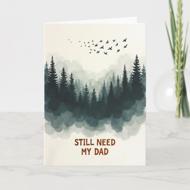 Forest Fathers Day Greeting Card (Front)