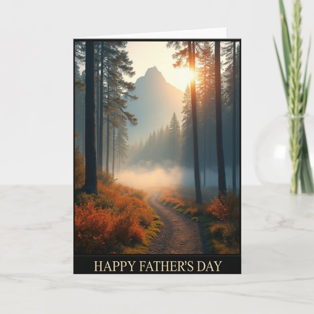 Forest Fathers Day Path Card (Front)