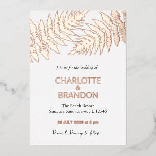 Forest Ferns Outdoors Wedding Rose Gold 