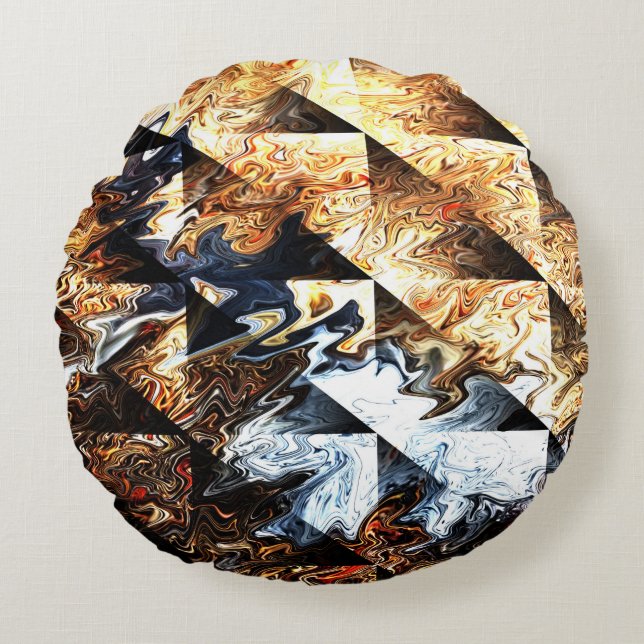 Forest fire damage.... round pillow (Front)