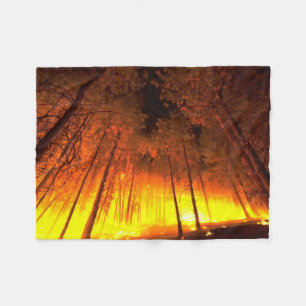 Forest Fire Fleece Blanket
