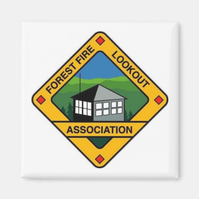 forest fire lookout refrigerator magnet (Front)