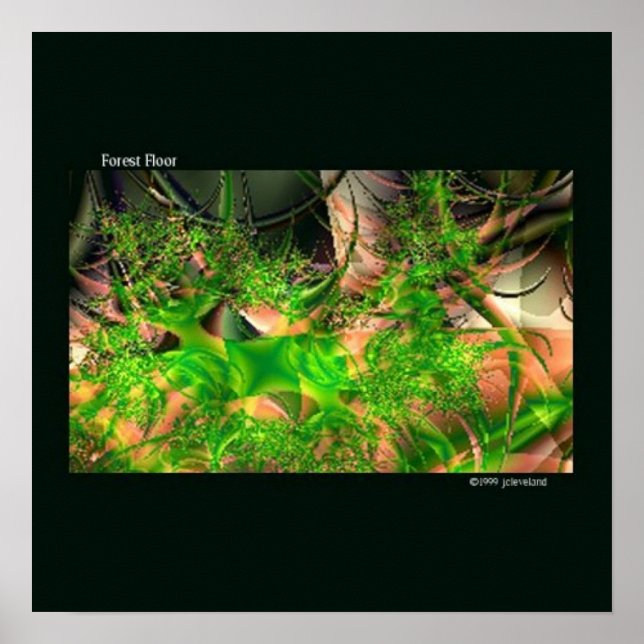 Forest Floor Fractal Art Design Poster Art (Front)