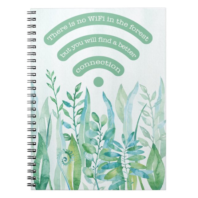 Forest floor - tropical leaves plus quote notebook (Front)