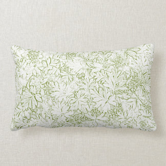 Forest Floral Two Tone Green White © Sandy Long Lumbar Pillow