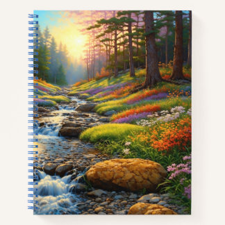 Forest Flowers Colorful Art Notebook