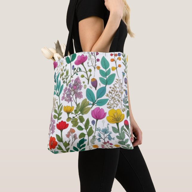 FOREST FLOWERSTote Tote Bag (Close Up)