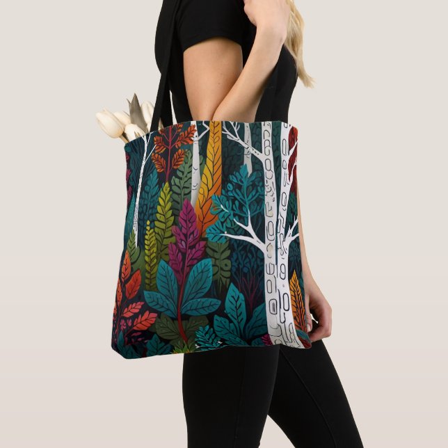 FOREST FOLIAGE TOTE BAG (Close Up)