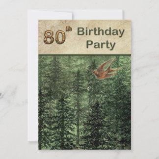 Forest for the Trees Birthday Party 80 Invitation