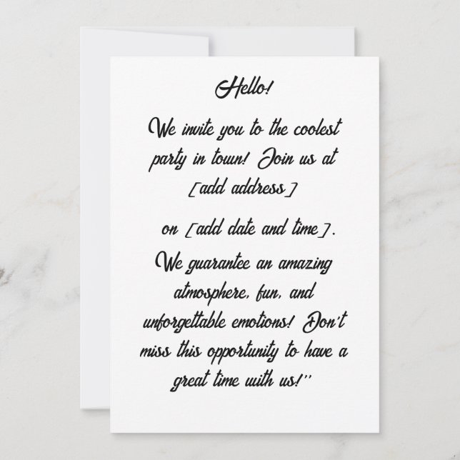 Forest Fox embroidered. Foxes are proof that natu  Invitation (Back)