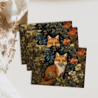 Forest Fox William Morris Cottagecore Decoupage