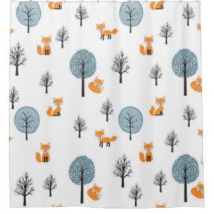 Forest Foxes: Vintage White Background