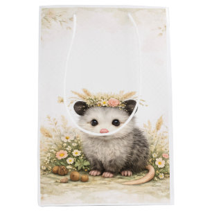 Forest friend woodland opossum  medium gift bag